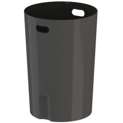 42 Gallon Black Slatted Trash Receptacle, Dome Top Lid -container s7101a 00 liner 15