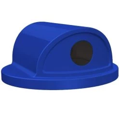 55 Gallon Drum Blue Plastic 2-Way Recycling Lid
