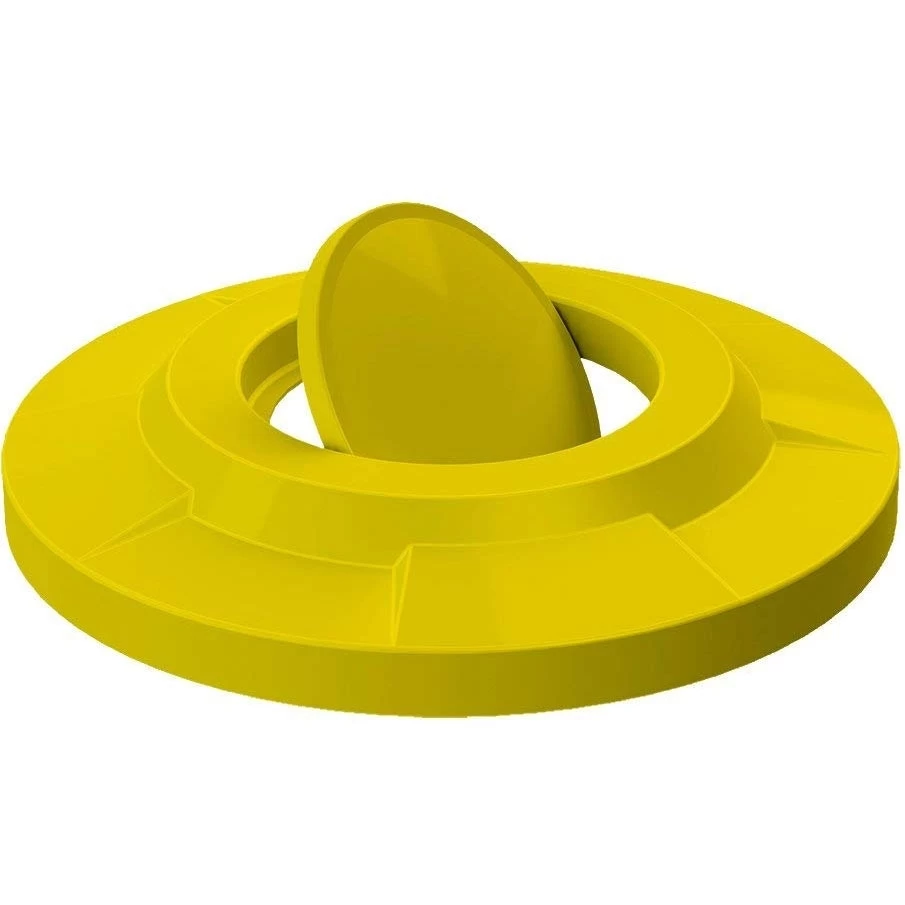 55 Gallon Drum Yellow Plastic Bug Barrier Trash Receptacle Lid 3 55 Gallon Drum Yellow Plastic Bug Barrier Trash Receptacle Lid