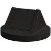 55 Gallon Drum Black Plastic Swing Top Trash Receptacle Lid -container s7220a 00 092
