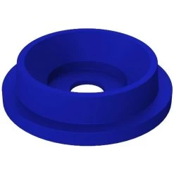 55 Gallon Drum Blue Plastic Funnel Top Recycling Lid, 5" Opening