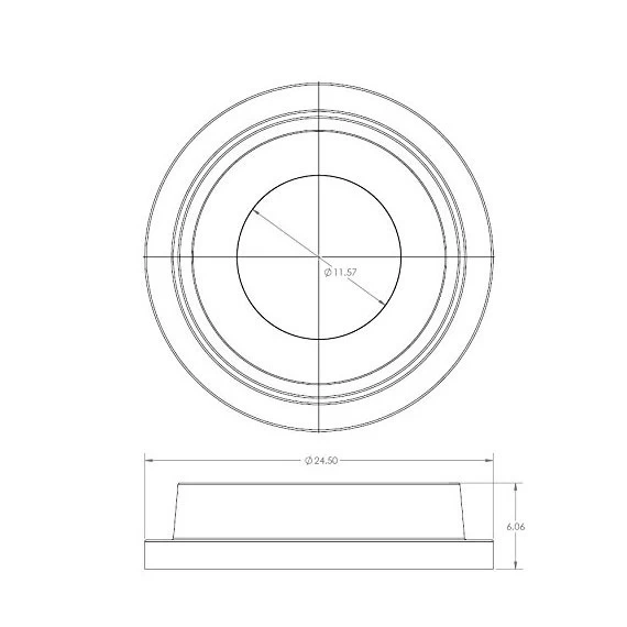 55 Gallon Drum Brown Plastic Funnel Top Trash Receptacle Lid, 11.5" Opening 4 55 Gallon Drum Brown Plastic Funnel Top Trash Receptacle Lid, 11.5" Opening - Image 2