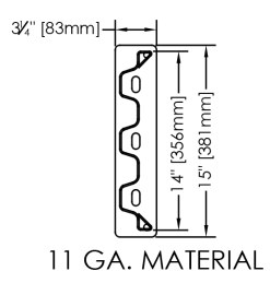 10' Standard Safety Guard Rail, Yellow, 13 Gauge Steel -container standard rails materials 3